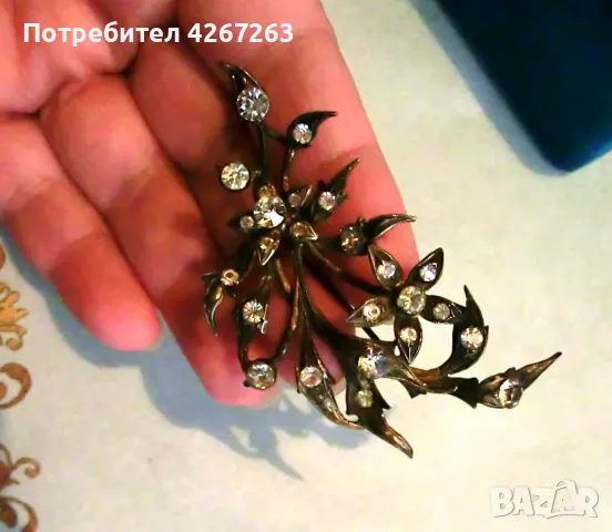 Антикварна сребърна брошка , снимка 8 - Антикварни и старинни предмети - 49262002