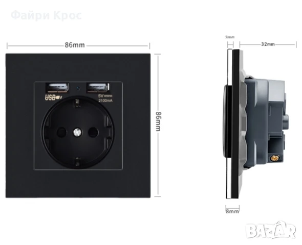 Мини скрита камера в контакт сигурност шпионаж сензор за движение WiFi таен запис видеонаблюдение, снимка 9 - HD камери - 50625960