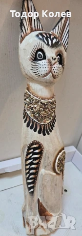 Котка дървена ръчна изработка. 
