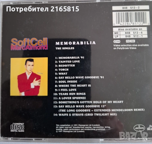 Soft Cell & Marc Almond  CD compilation , снимка 2 - CD дискове - 54354753