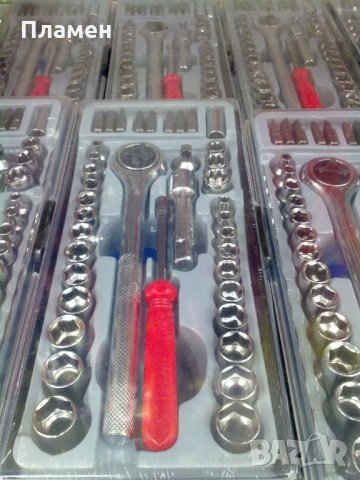 Кутия Сервизни инструменти, гедоре комплект тресчотка - отвертка с 40 накрайн, снимка 3 - Отвертки - 12761712