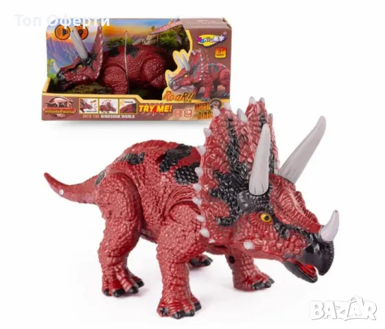 Динозавър с движещи се крайници, звук и светлина