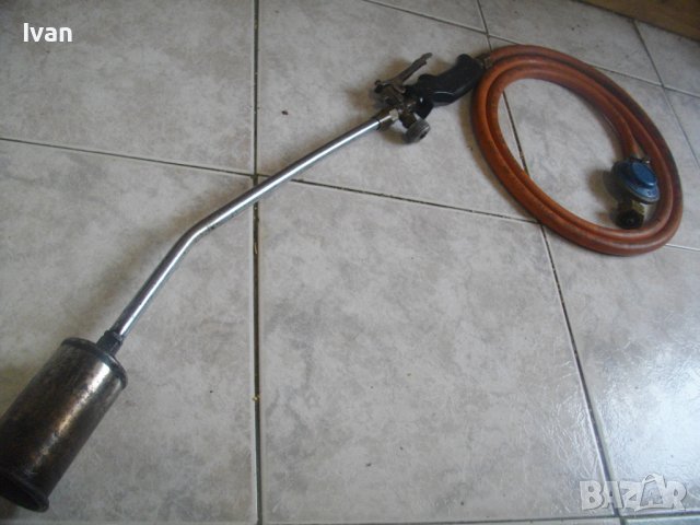 70см Газова Горелка За Хидроизолации Покриви-Италия-Профи-Маркуч 2м/Редуцир Вентил-30 mbar, снимка 4 - Други инструменти - 39835172