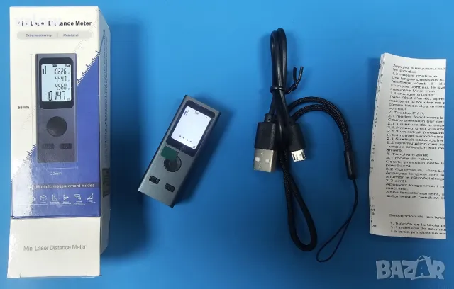 Мини рулетка ролетка електронна дигитална лазерна далекомер 30м, снимка 3 - Измервателни инструменти - 49188168