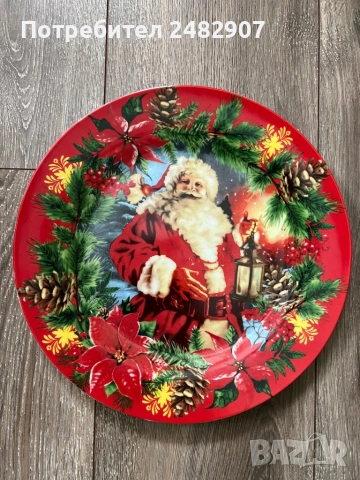 Голяма Коледна чиния, снимка 2 - Декорация за дома - 53337345