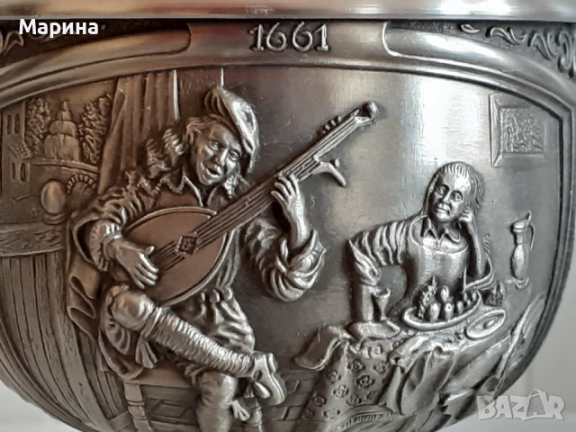 Бокал от калай 150 мл. Antik*Vintage#66, снимка 6 - Антикварни и старинни предмети - 48489621