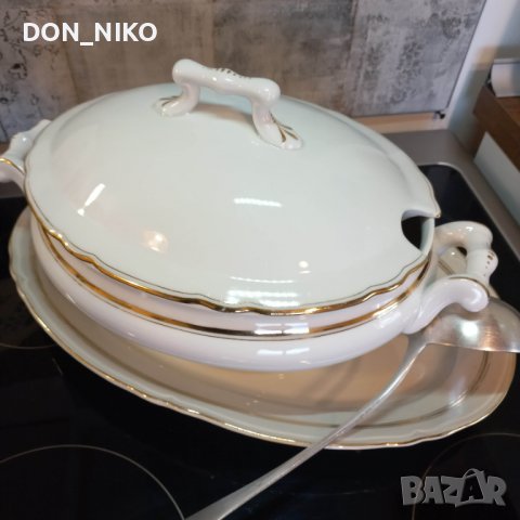 Супник -Порцелан-BAVARIA-SCUMANN-1918г, снимка 14 - Антикварни и старинни предмети - 39539221