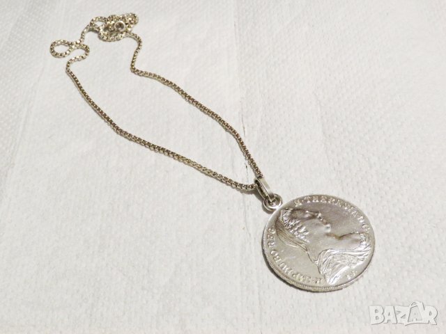 Старинен сребърен талер 1780 Мария Терезия, Мария Тереза период Свещенна римска империя 1741  сребро, снимка 3 - Колиета, медальони, синджири - 35203527