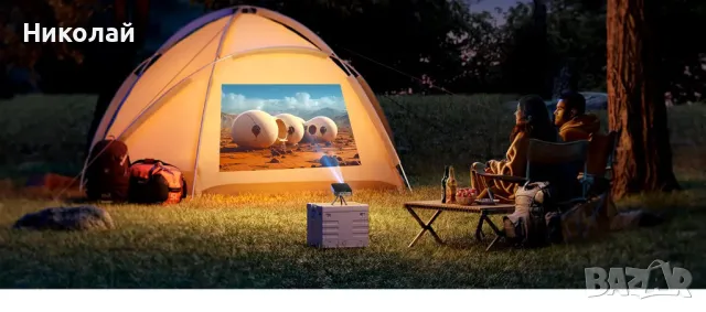 Мини проектор WiMUS – DLP проектор с Android 11.0 и 1080P FHD, WiFi и Bluetooth, снимка 2 - Друга електроника - 48611741