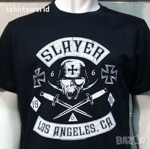 Нова мъжка тениска с дигитален печат на музикалната група Slayer - Los Angeles CA, снимка 7 - Тениски - 36871514