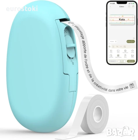 SUPVAN E10 Етикетен принтер с 1 ролка етикет, съвместима с над 40 вида стикери за етикети, снимка 2 - Принтери, копири, скенери - 51109750