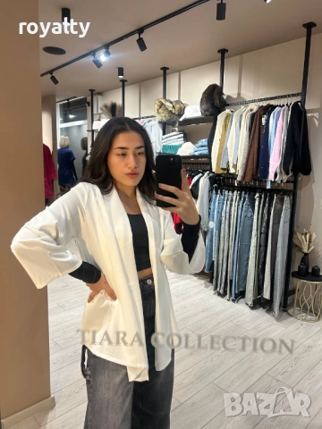 Сатенено Бяло Сако 