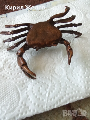 Бронзова фигурка на рак 54441, снимка 9 - Колекции - 54171048