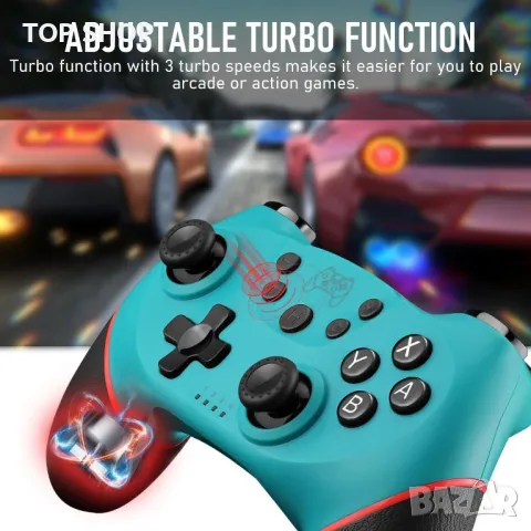 Безжичен контролер за Nintendo и компютър PC от Diswoe, снимка 3 - Аксесоари - 48824824