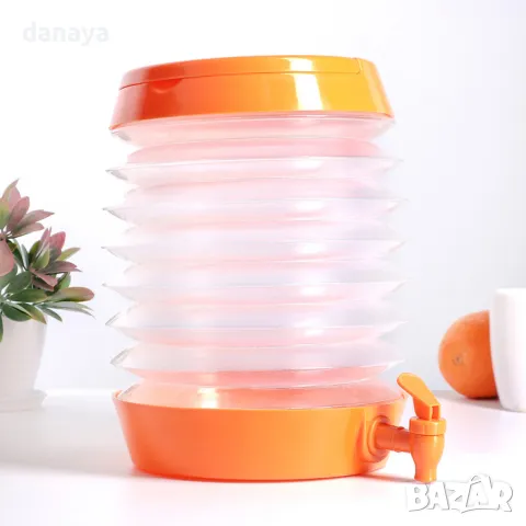 1709 Преносим сгъваем диспенсър за вода сгъваема туба с кранче