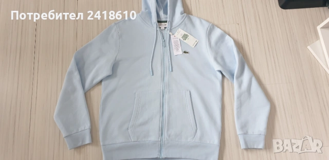 Lacoste Classic Fit Full Zip Hoodie Mens Size 4 - M НОВО! ОРИГИНАЛ! Мъжка Качулка с цял цип!, снимка 2 - Спортни дрехи, екипи - 53203721