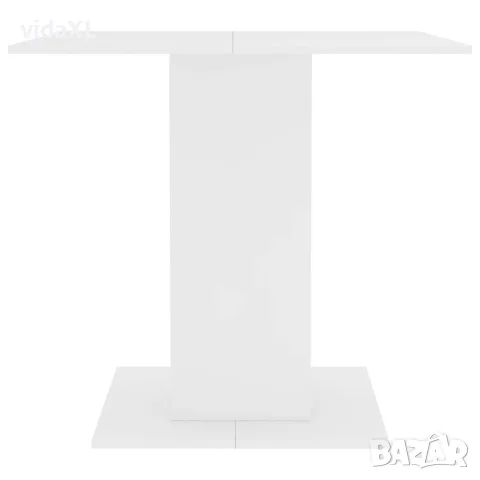 vidaXL Трапезна маса, бяла, 80x80x75 см, инженерно дърво, снимка 4 - Маси - 56147748