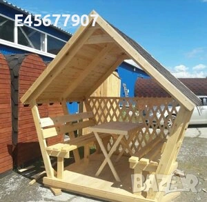 Дървени беседки, масивни перголи, навеси, барбекюта, козирки, мебели от естествена дървесина, снимка 5 - Градински мебели, декорация  - 53956248
