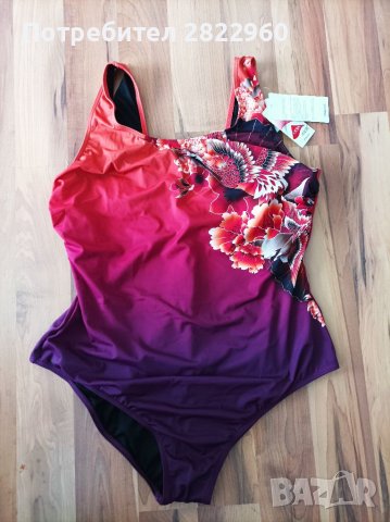 Ulla Popken голям размер,-56 цял бански , снимка 2 - Бански костюми - 37217324