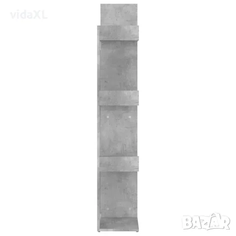 vidaXL Библиотека, бетонно сива, 48x25,5x140 см, инженерно дърво, снимка 4 - Шкафове - 56147875