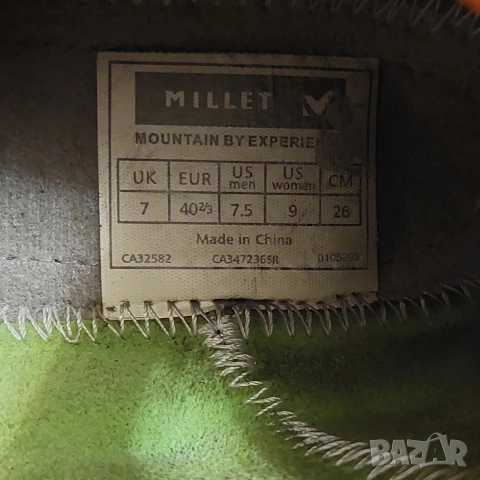 Хибридни обувки за катерене с дантела Millet номер 40 2/3, снимка 3 - Маратонки - 54176063