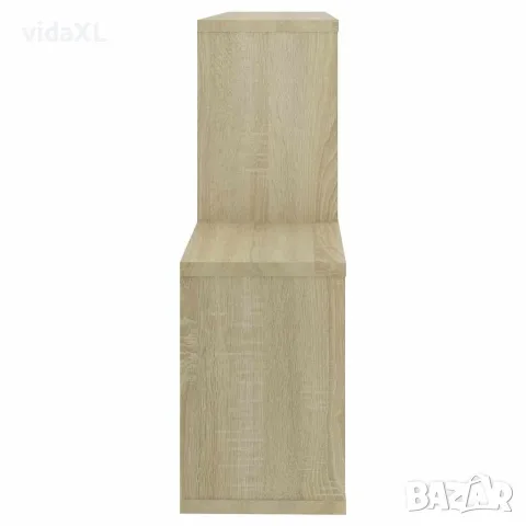 vidaXL Стенен рафт, дъб сонома, 100x18x53 см, инженерно дърво, снимка 5 - Ракли - 56147800