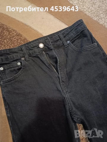 Черно дамско дънки на ZARA размер 36, снимка 3 - Дънки - 52860436