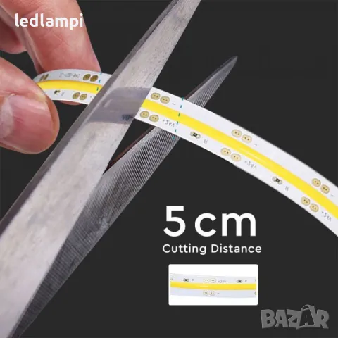 LED лента COB 24V 280LED Студено Бяла Светлина, снимка 5 - Лед осветление - 49221244