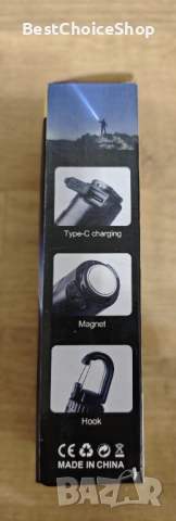 P50 COB LED акумулаторно мини фенерче, странична COB светлина, Type-C зареждане, снимка 4 - Къмпинг осветление - 53172296