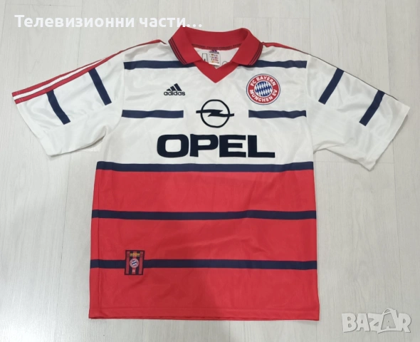 Ретро винтидж футболна тениска Байерн Мюнхен 1998-2000 гостуващ екип Adidas размер М, снимка 3 - Спортни дрехи, екипи - 53327432