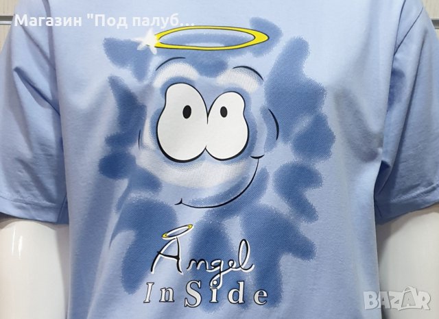 Нова мъжка тениска с трансферен печат  Angel inSide (Ангел отвътре), снимка 3 - Тениски - 28295630