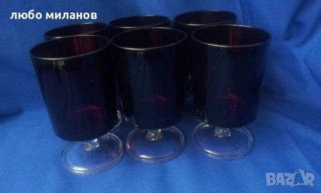 Червени, прозрачни чаши, прозрачно бяло столче за алкохол 6 бр, снимка 14 - Чаши - 38726340