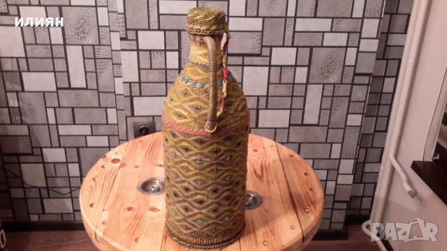 Плетена  3л  дамаджана, от тел и пластмаса , снимка 3 - Буркани, бутилки и капачки - 36584990