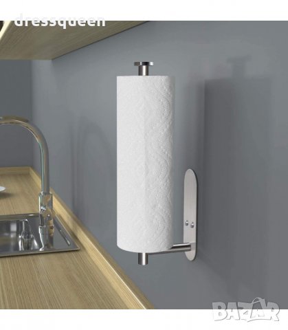 3157 Самозалепваща метална поставка за кухненска хартия, снимка 7 - Аксесоари за кухня - 34237441