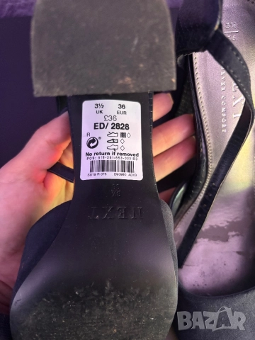 Next сини велурени обувки с дебел ток, размер 36.5, снимка 5 - Дамски обувки на ток - 52319874