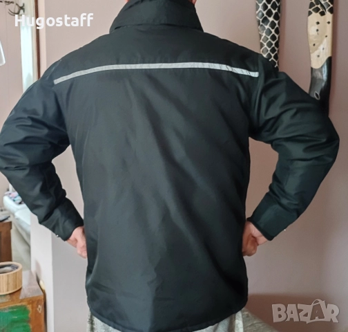 Мъжко черно качулка непромокаемо работно яке Caterpillar heavy duty (CAT)., снимка 2 - Якета - 52590759