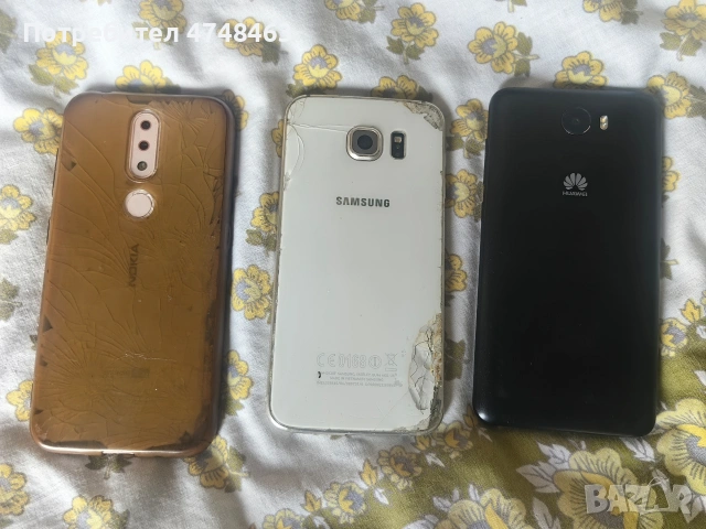 3telefona zdravi displei, Samsung s6, Nokia 4,2, huawei y5 II , снимка 2 - Samsung - 54096357
