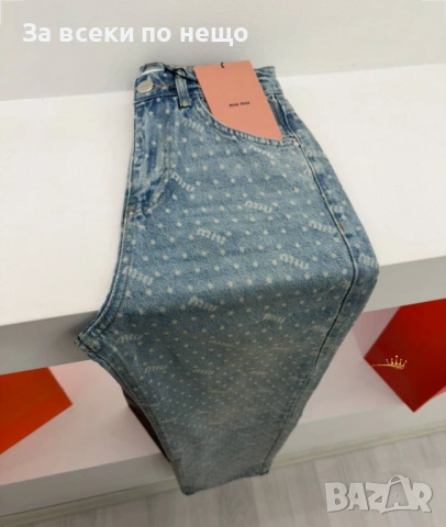 Miu Miu Дамски Сини Дънки Миу Миу Код SK454, снимка 4 - Дънки - 53027845