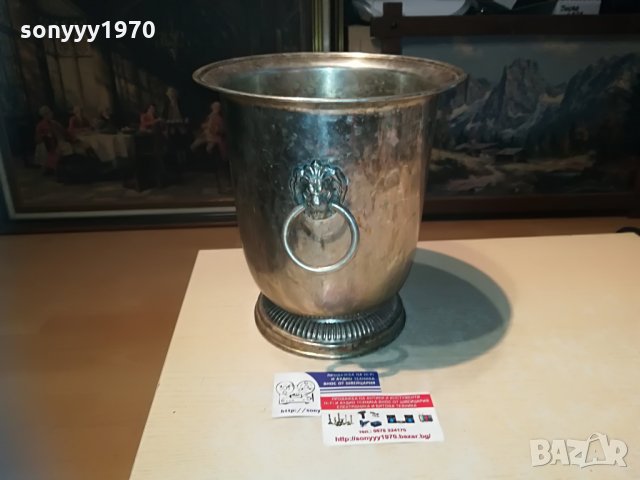 шампаниера с лъвове 24х22см-внос франция, снимка 17 - Колекции - 29477034