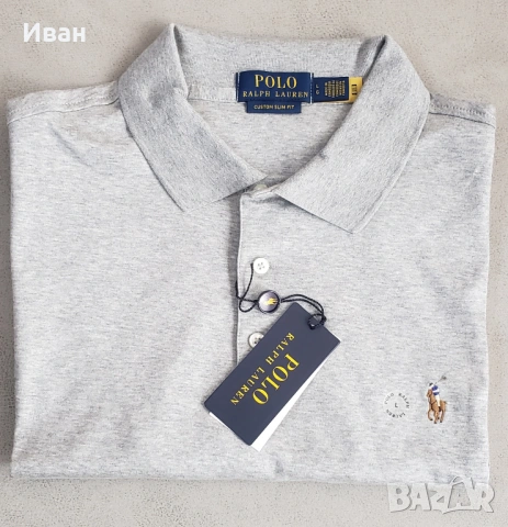 Нова оригинална фланелка Polo Ralph Lauren custom slim fit - размер XL, L, M - 100% памук