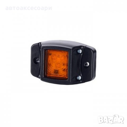 ЖЪЛТ ЛЕД габарит с 3 диода на висока основа, 12-24V