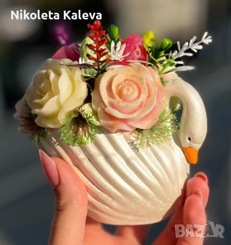 Аранжировки от глицеринов сапун, снимка 11 - Изкуствени цветя - 47968913