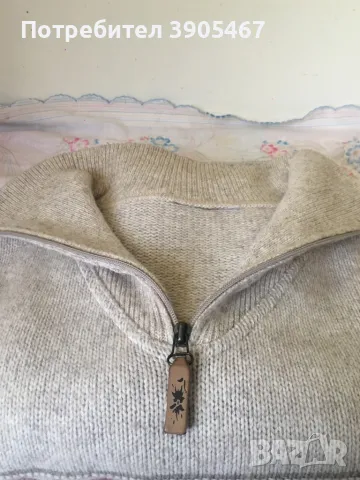 Бял зимен пуловер 2ХL, снимка 4 - Пуловери - 48153154