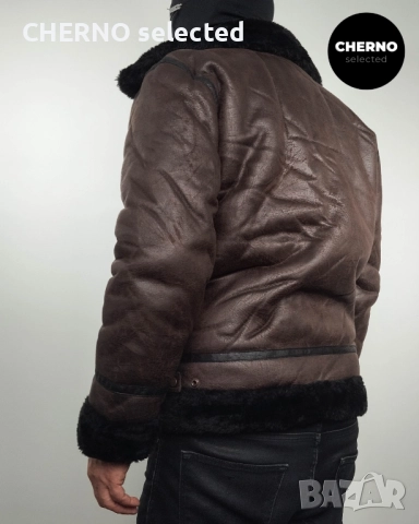 Бомбър яке от еко кожа ALPHA INDUSTRIES B3 Faux Leather bomber jacket – L – Ново с етикети, снимка 8 - Якета - 52850676