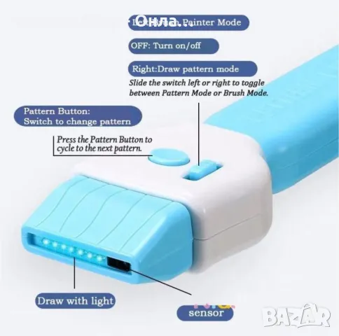 🎨 Четка с флуоресцентна светлина – Идеален комплект за малки художници 🎨, снимка 5 - Образователни игри - 48828242