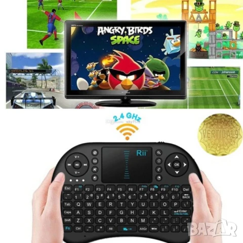Безжична клавиатура RII 8 MINI за таблети, телевизионни кути, конзоли и други, снимка 4 - Клавиатури и мишки - 50569971