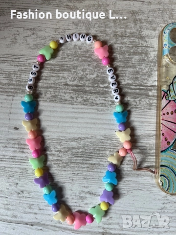 Летен калъф за айфон 13 про макс с морски звезди и миди и връзка за гривната на ръката с мъниста 💛, снимка 4 - Калъфи, кейсове - 52364634