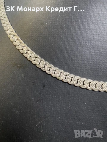сребърен ланец/Скъсана закопчалка, снимка 2 - Колиета, медальони, синджири - 51001900