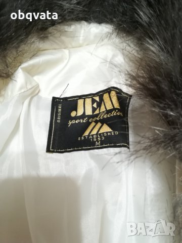 Дамско бяло яке с пухкава яка и ръкави С/М, снимка 7 - Якета - 34982862