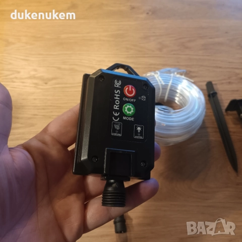 Соларна LED лента, 10 м, дизайн с медна жица, водоустойчива, цветни светлини, снимка 5 - Лед осветление - 52711315